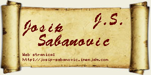 Josip Šabanović vizit kartica